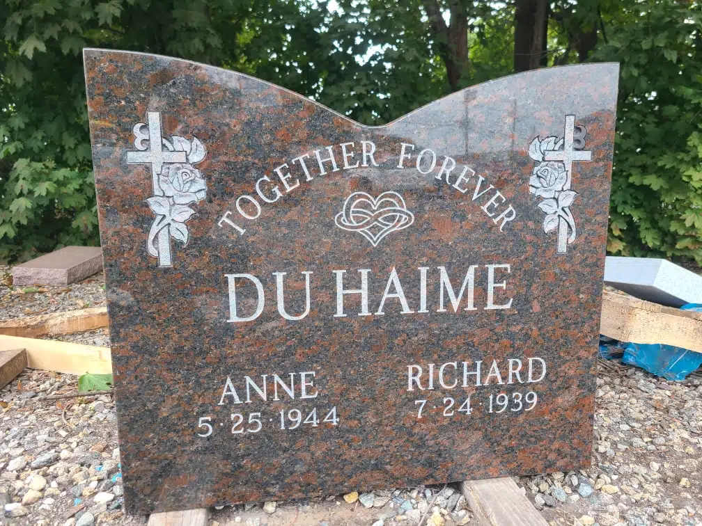 Black Granite Headstone hand-carved by Black Granite Shop in NJ — image 2