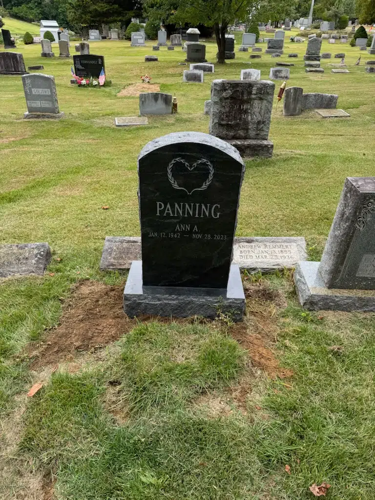 Black Granite Headstone hand-carved by Black Granite Shop in NJ — image 2
