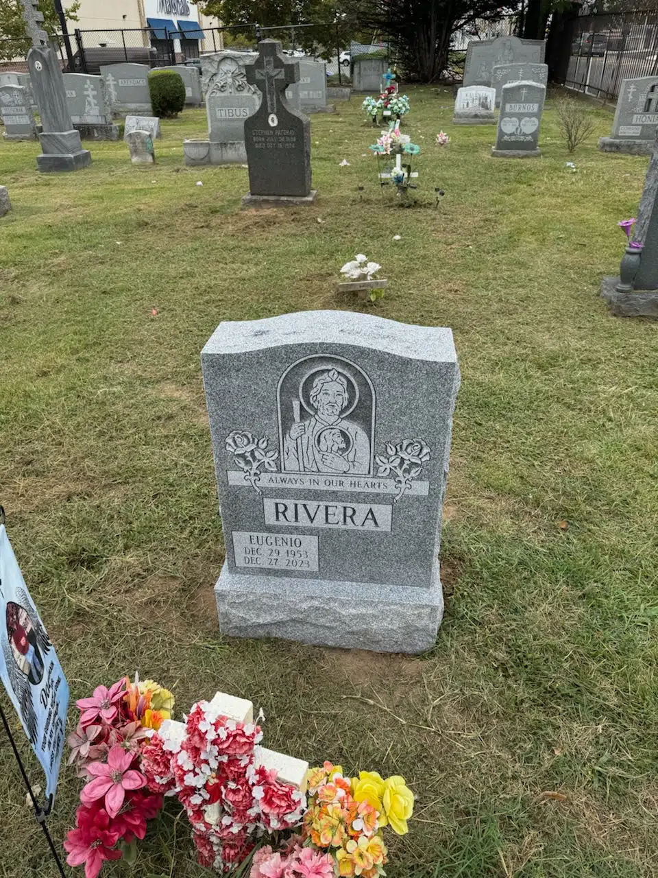 Black Granite Headstone hand-carved by Black Granite Shop in NJ — image 4