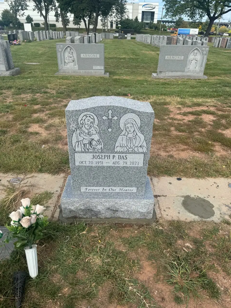 Black Granite Headstone hand-carved by Black Granite Shop in NJ — image 7